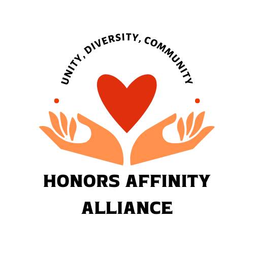 new logo for Honors affinity alliance two hands with a heart